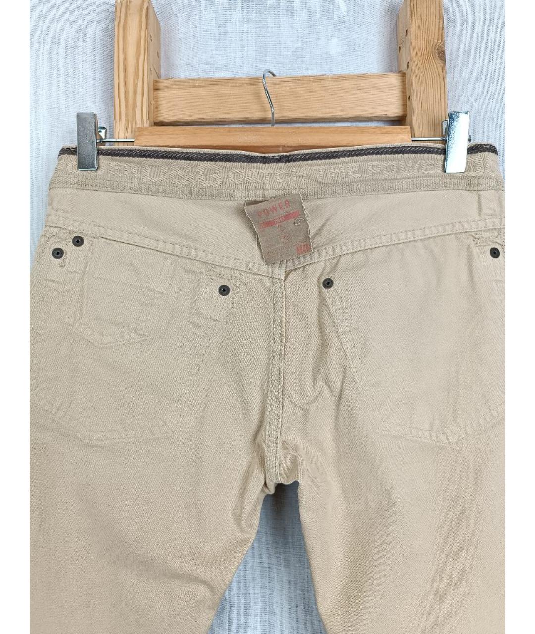 DOLCE&GABBANA Бежевые хлопковые прямые джинсы, фото 3