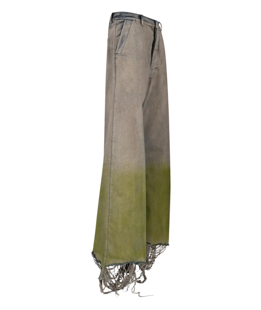 RICK OWENS Мульти хлопковые прямые джинсы, фото 2