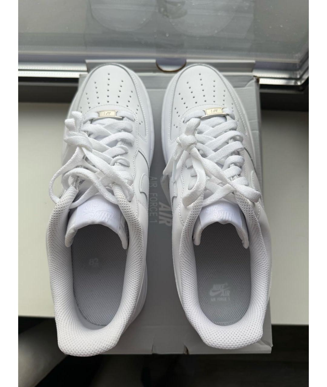 NIKE Белые кожаные низкие кроссовки / кеды, фото 3