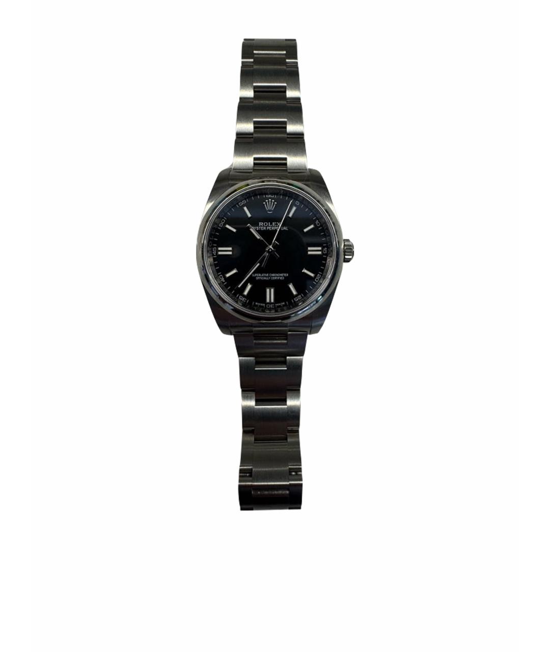 ROLEX Черные стальные часы, фото 1