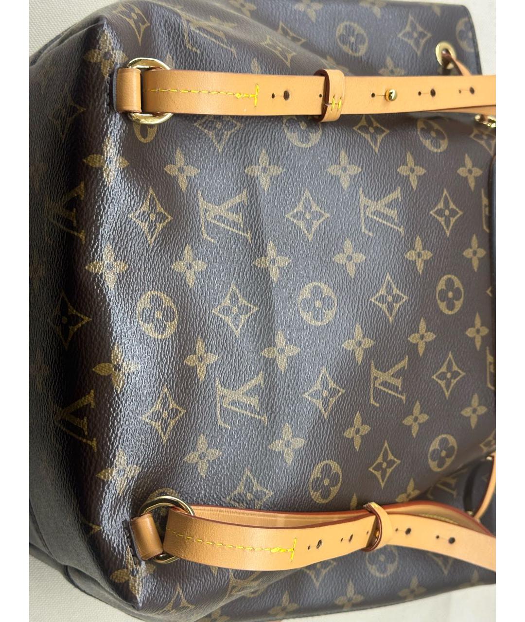 LOUIS VUITTON Коричневый кожаный рюкзак, фото 3