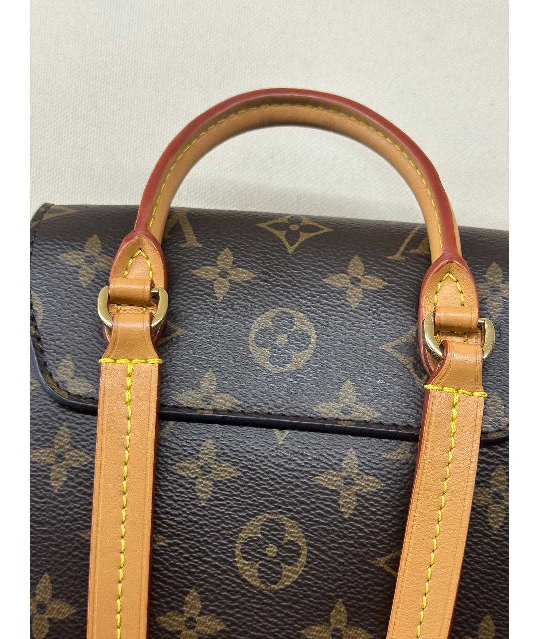 LOUIS VUITTON Коричневый кожаный рюкзак, фото 2