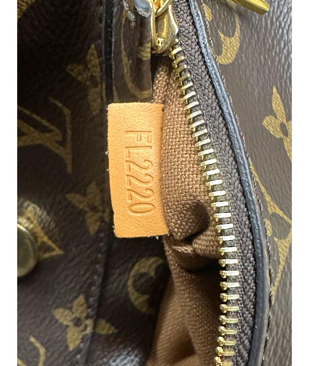LOUIS VUITTON Коричневый кожаный рюкзак, фото 5