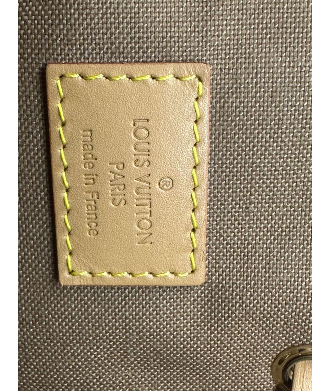 LOUIS VUITTON Коричневый кожаный рюкзак, фото 4