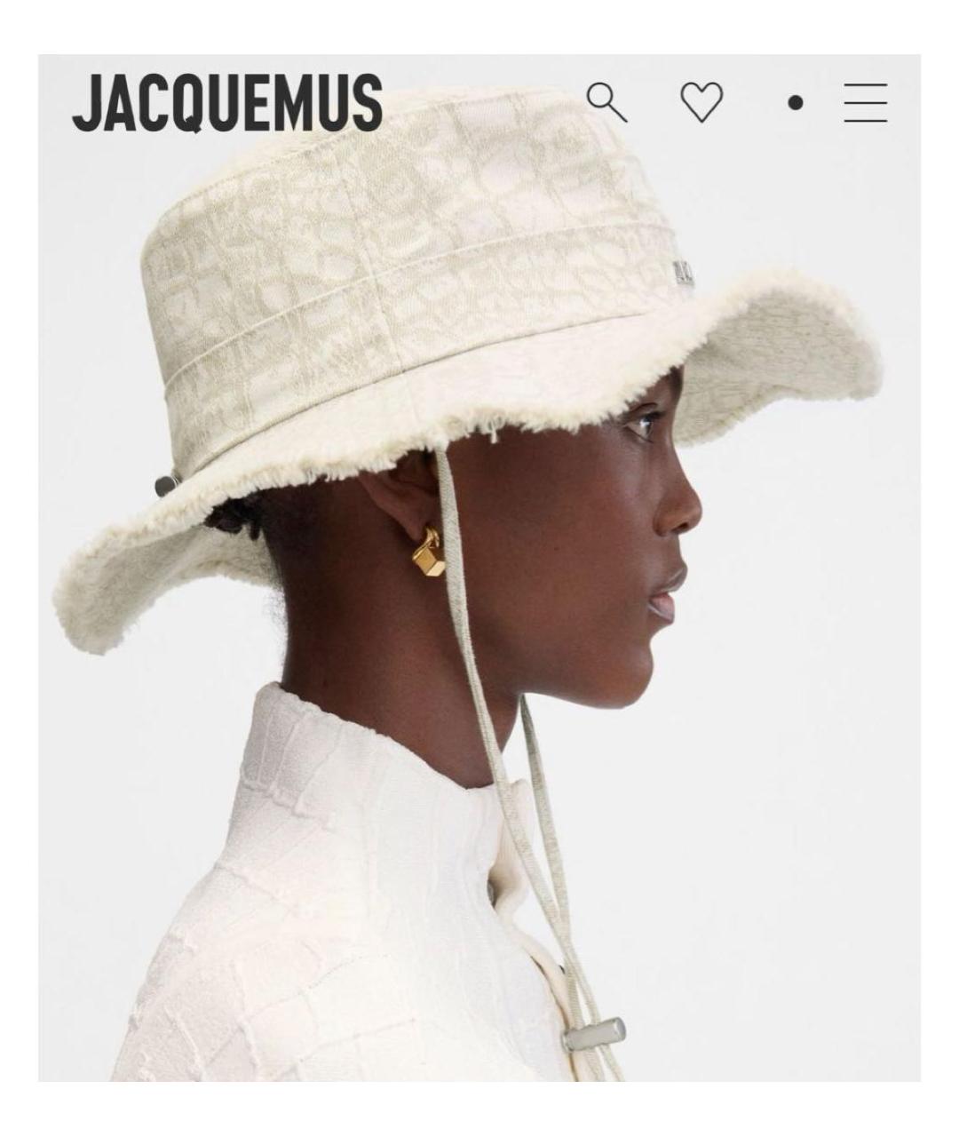 JACQUEMUS Бежевая хлопковая панама, фото 3