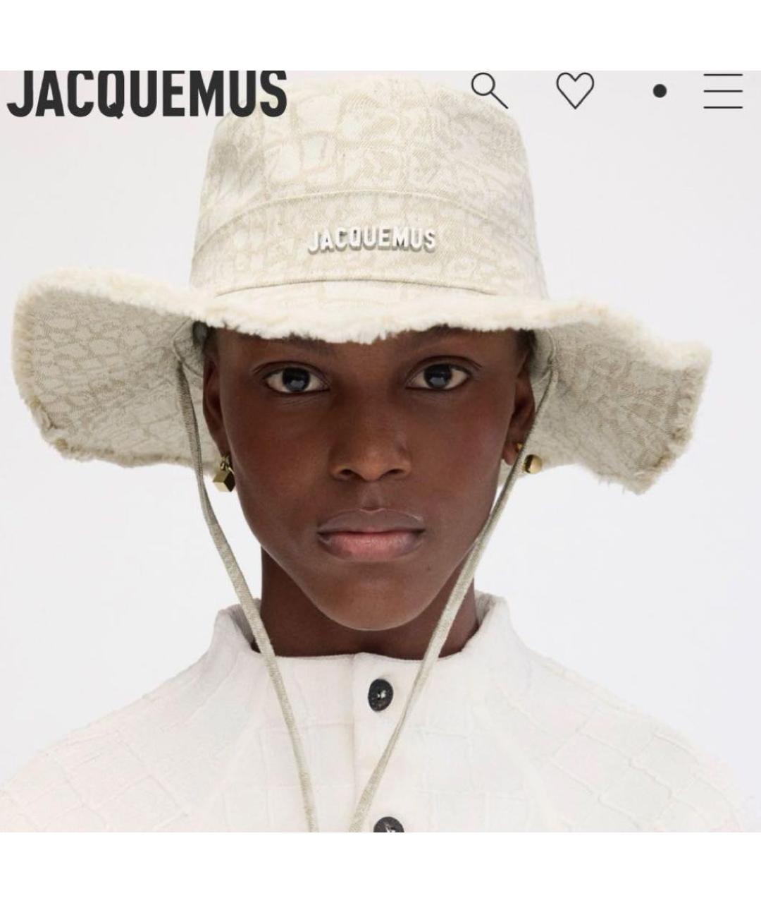 JACQUEMUS Бежевая хлопковая панама, фото 2