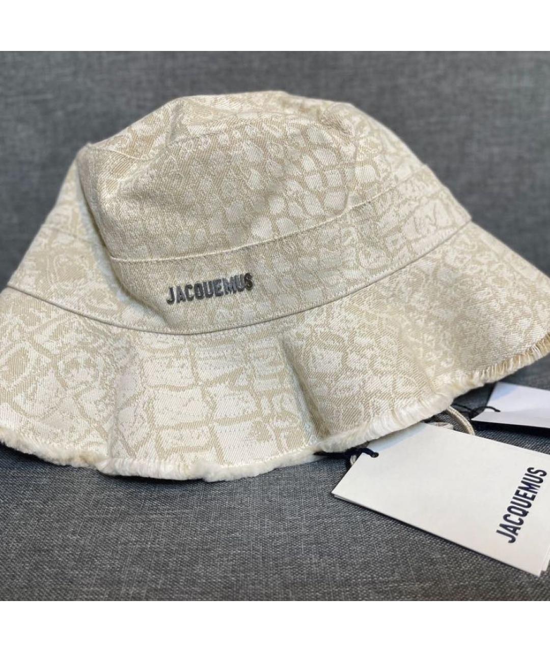 JACQUEMUS Бежевая хлопковая панама, фото 4