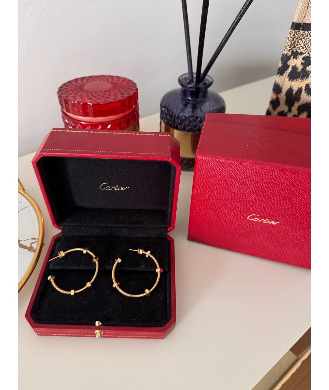 CARTIER Золотые серьги из розового золота, фото 6