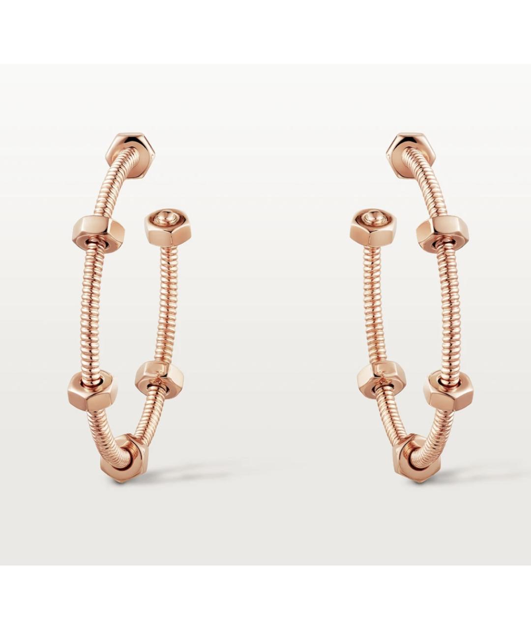 CARTIER Золотые серьги из розового золота, фото 8
