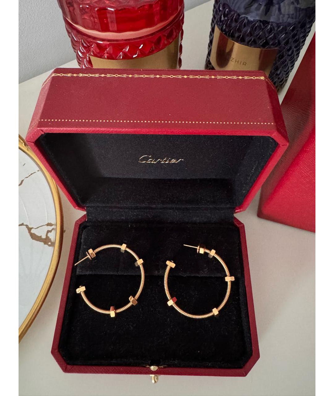 CARTIER Золотые серьги из розового золота, фото 5