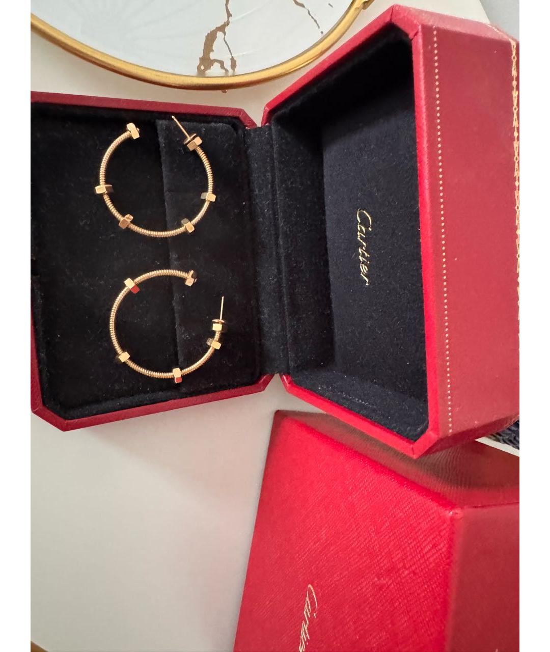 CARTIER Золотые серьги из розового золота, фото 4