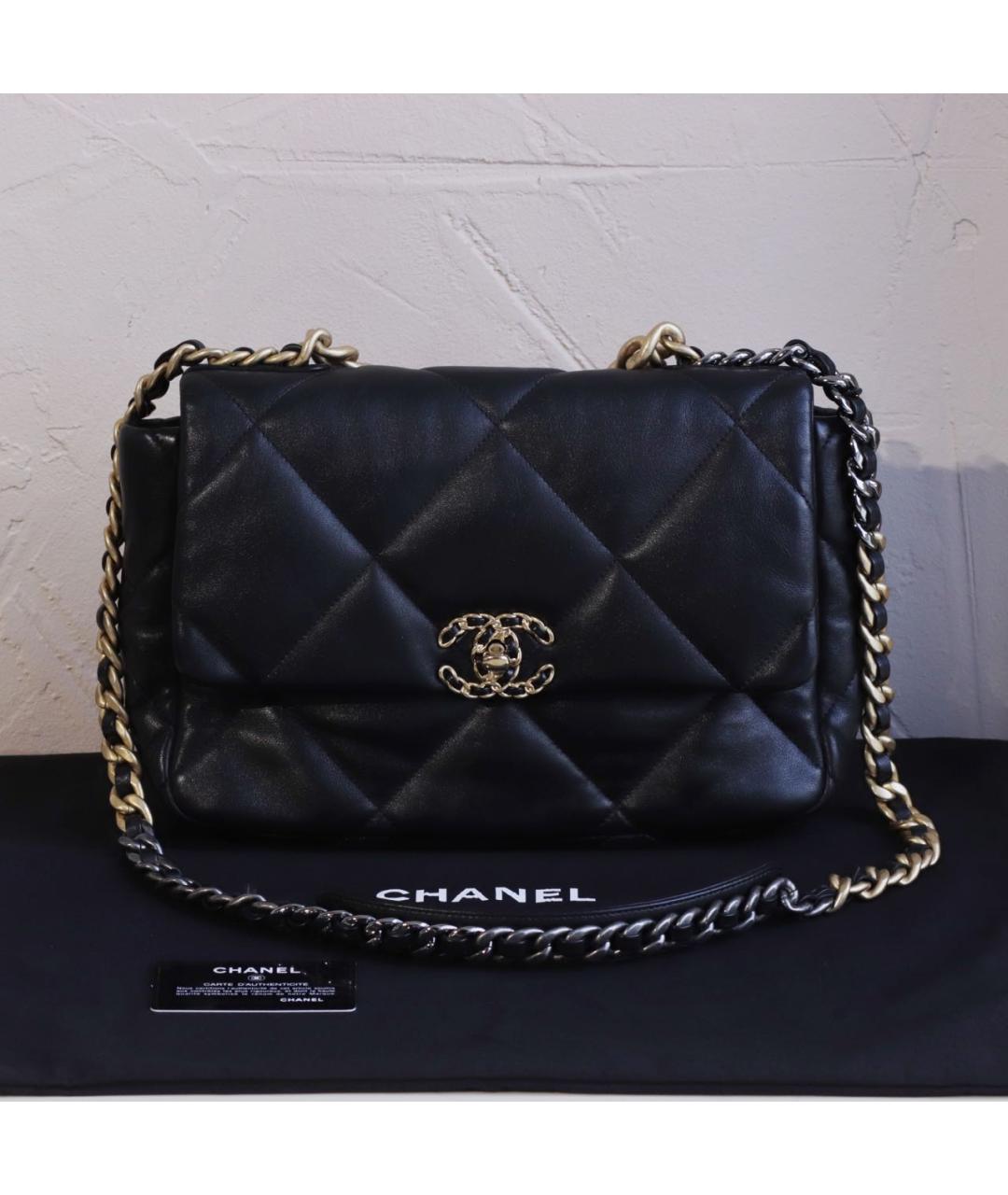 CHANEL Черная кожаная сумка через плечо, фото 2