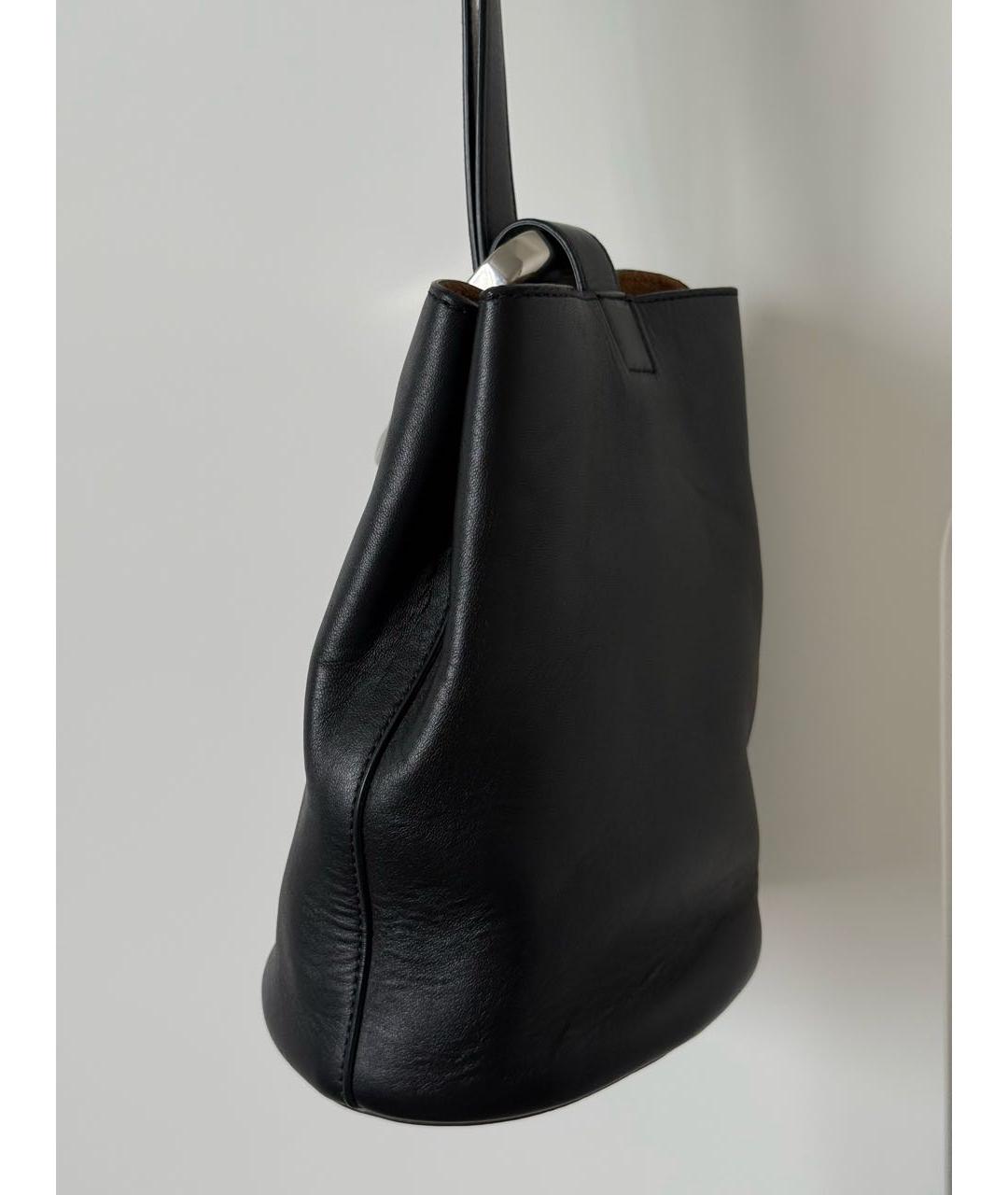 BOTTEGA VENETA Черная кожаная сумка через плечо, фото 3