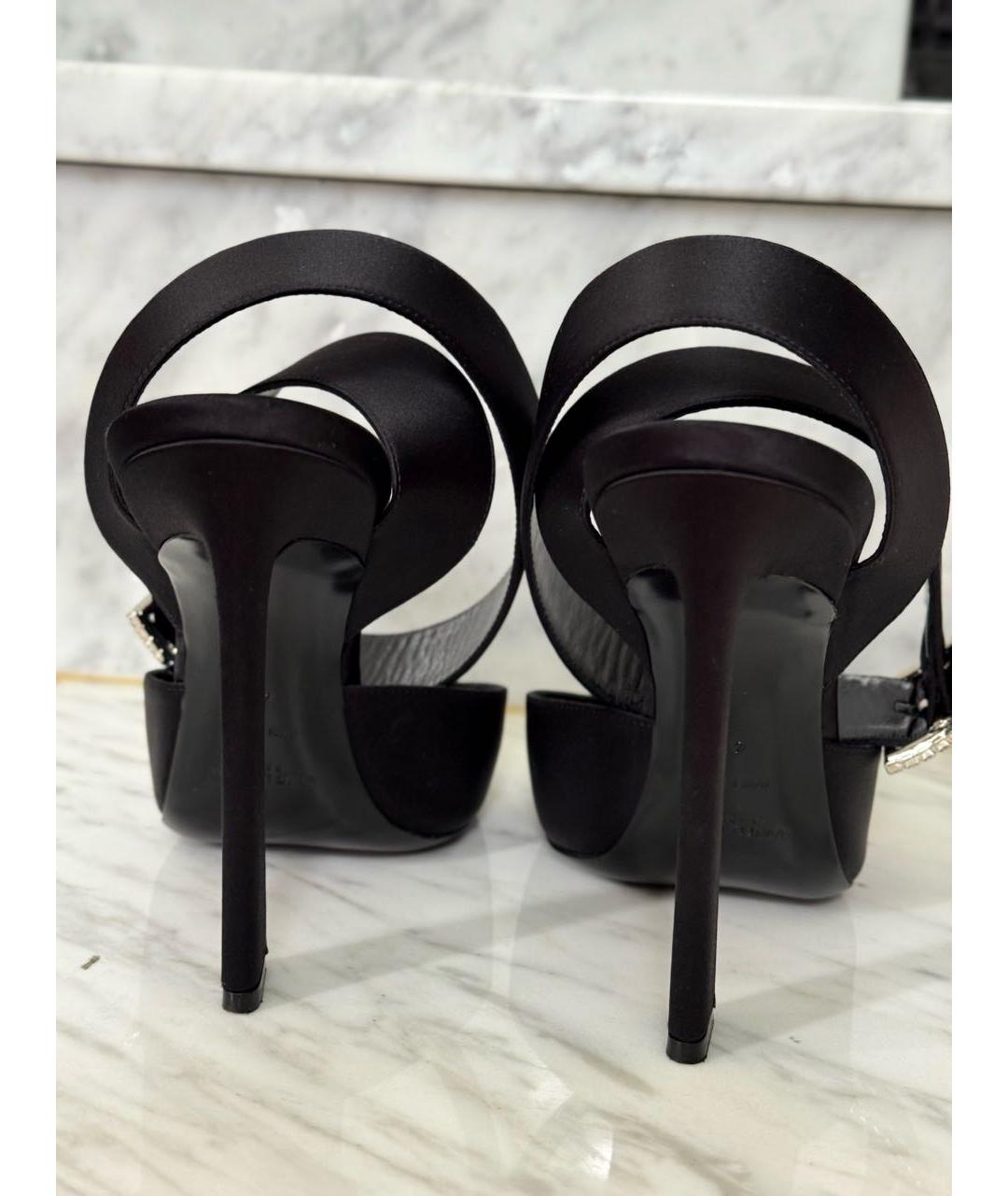 SAINT LAURENT Черные текстильные туфли, фото 4