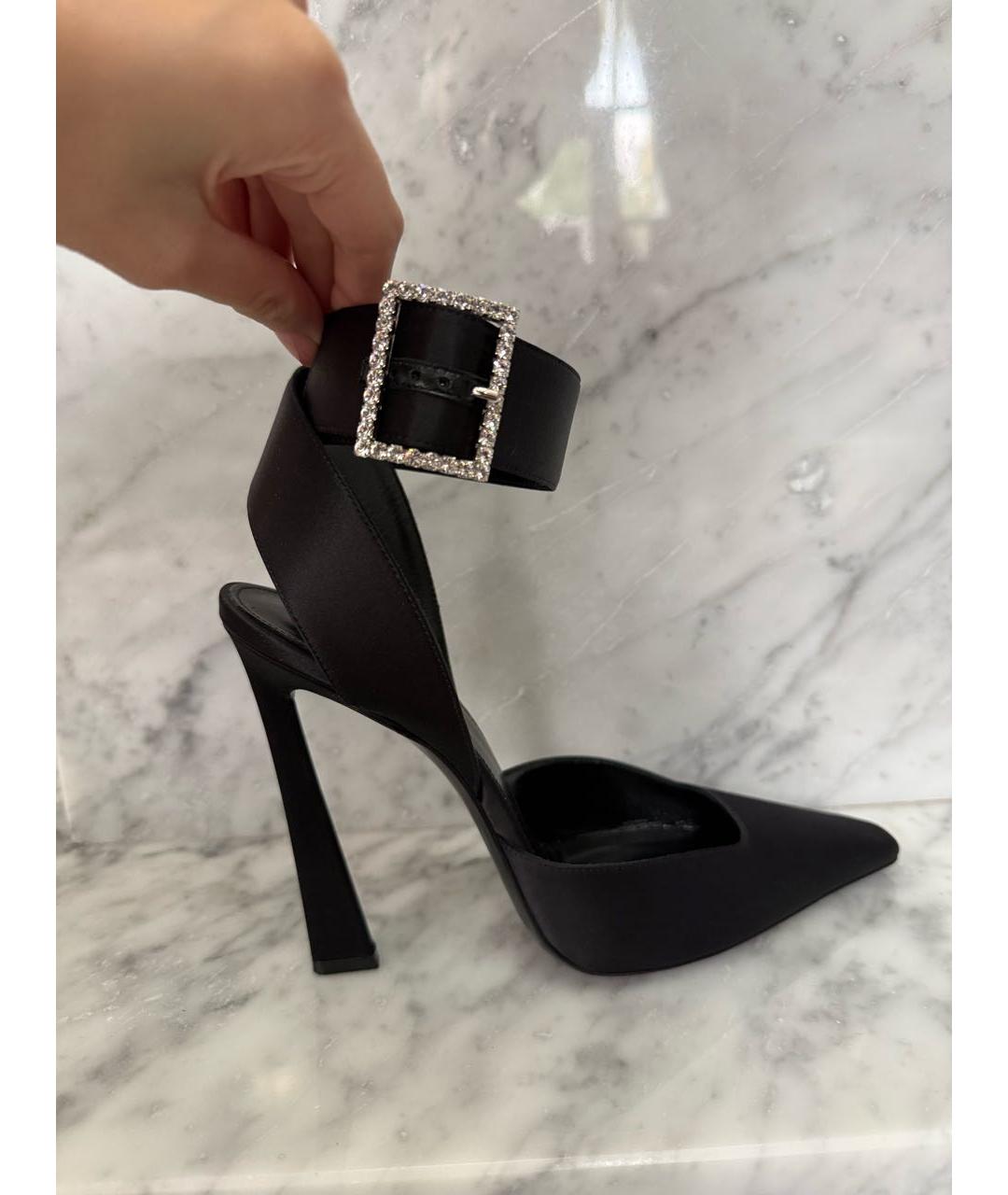 SAINT LAURENT Черные текстильные туфли, фото 7