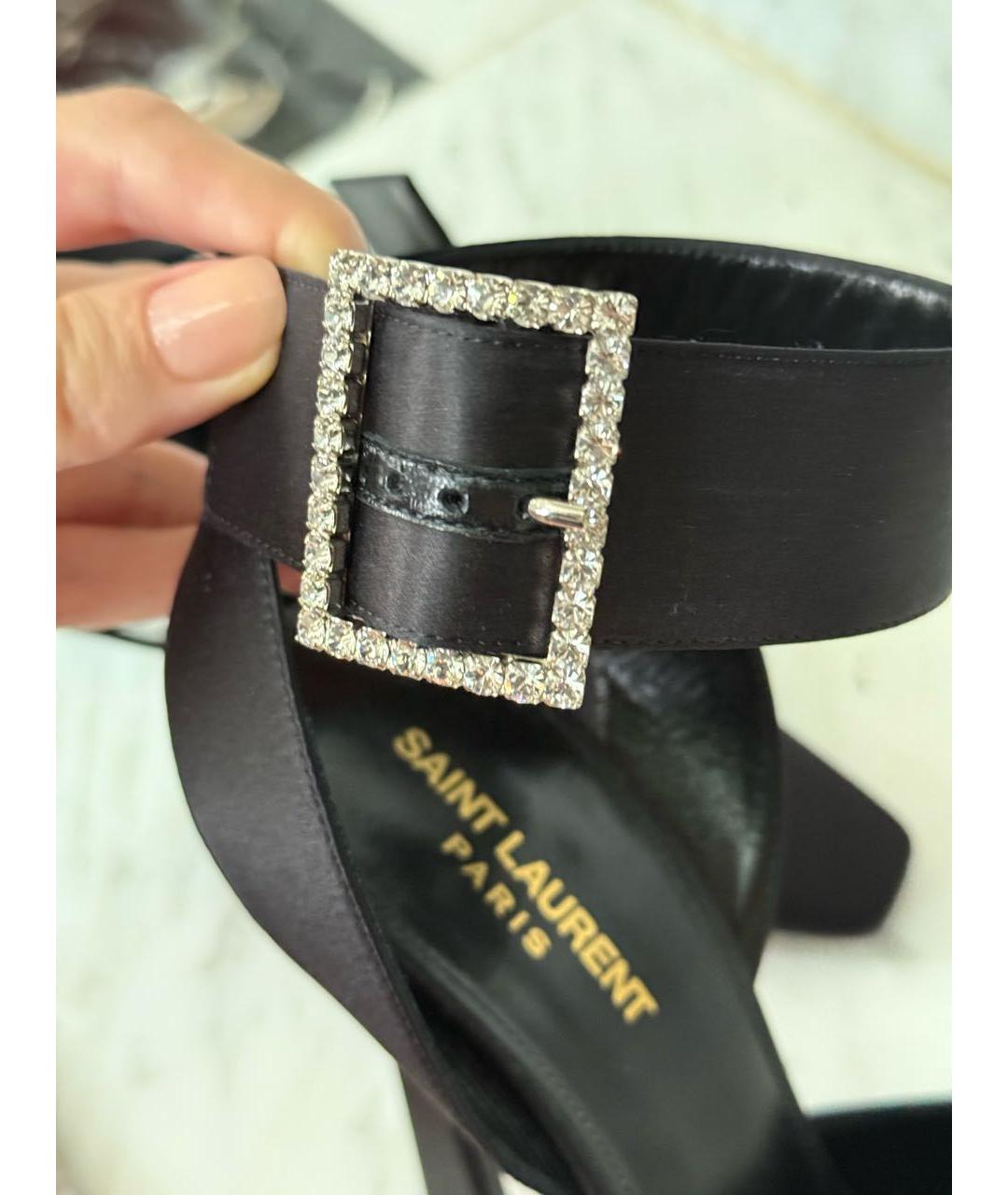 SAINT LAURENT Черные текстильные туфли, фото 6