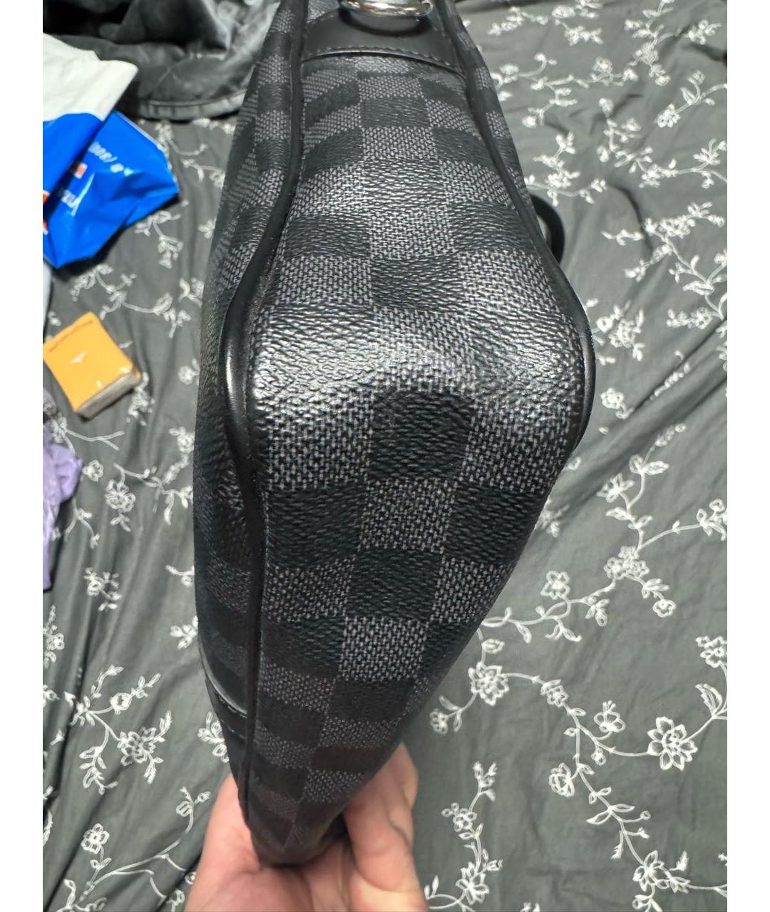 LOUIS VUITTON Антрацитовый портфель, фото 5