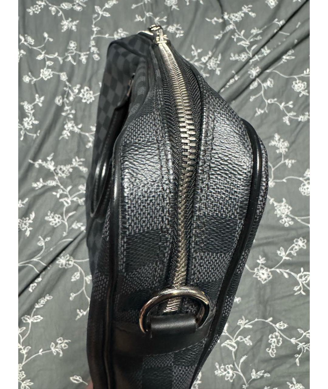 LOUIS VUITTON Антрацитовый портфель, фото 8