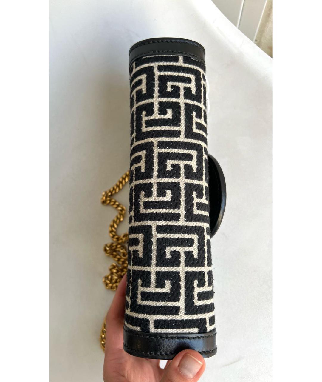 BALMAIN Черная тканевая сумка через плечо, фото 6