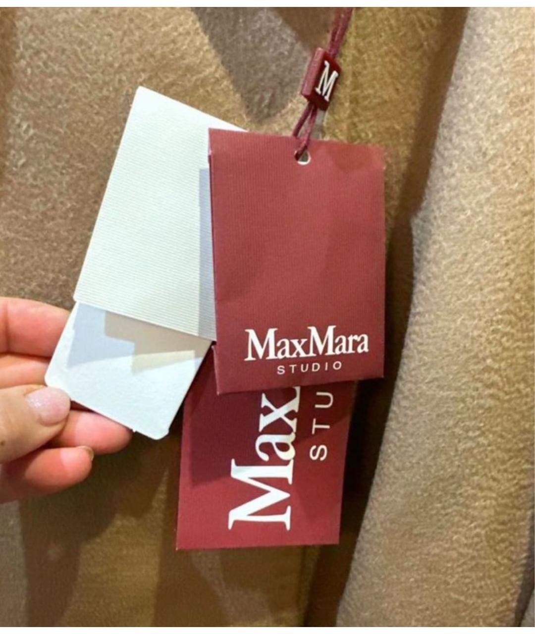 MAX MARA Бежевое шерстяное пальто, фото 5
