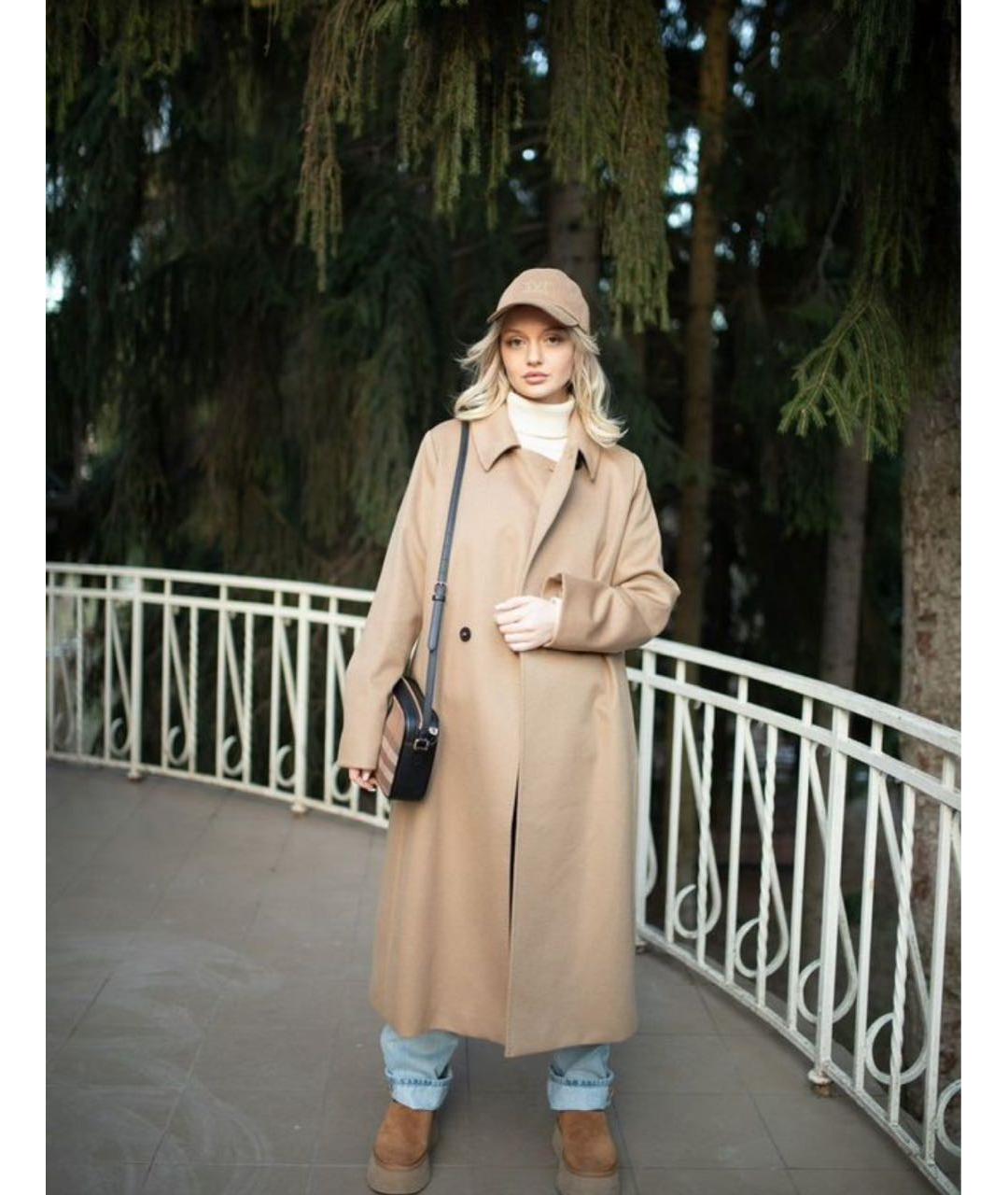 MAX MARA Бежевое шерстяное пальто, фото 8