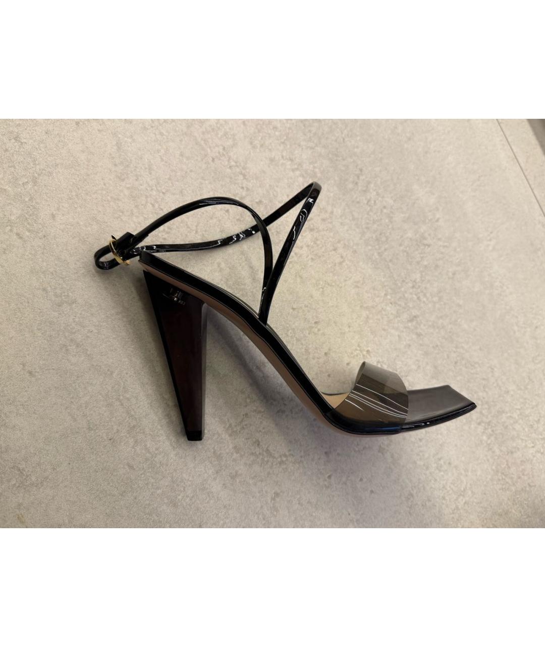 GIANVITO ROSSI Черные босоножки из лакированной кожи, фото 7