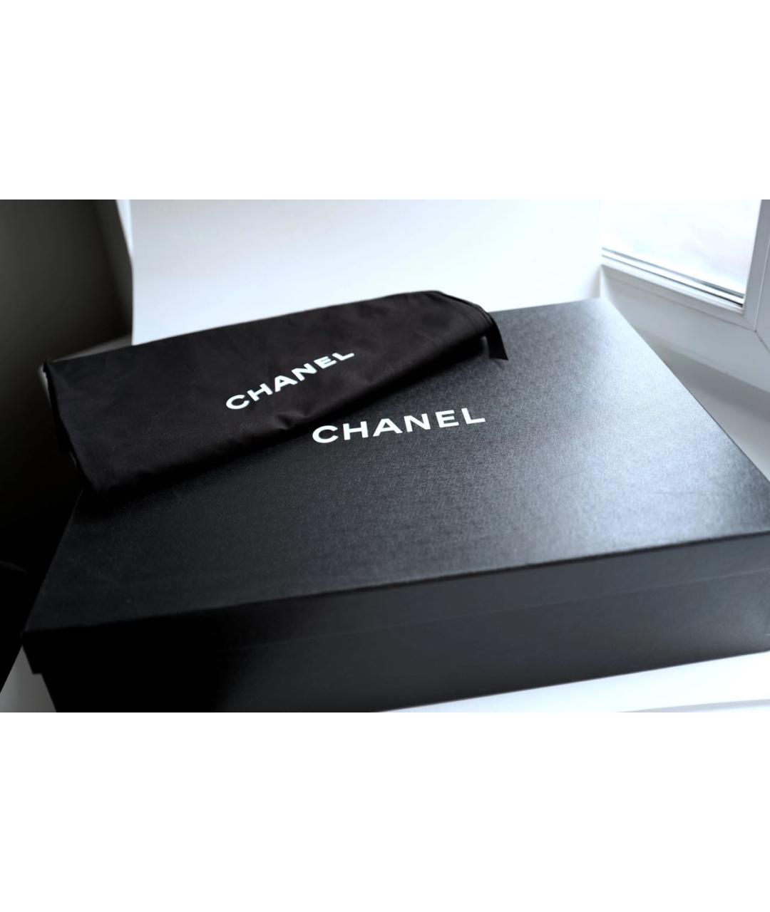 CHANEL Красные замшевые полусапоги, фото 8