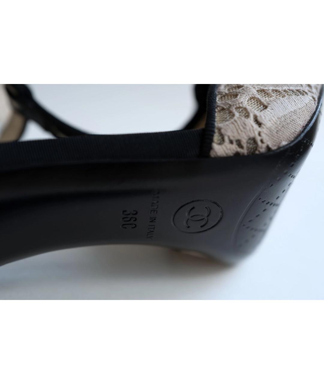 CHANEL Текстильные босоножки, фото 7