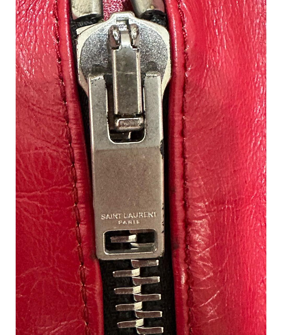 SAINT LAURENT Красная кожаная куртка, фото 5