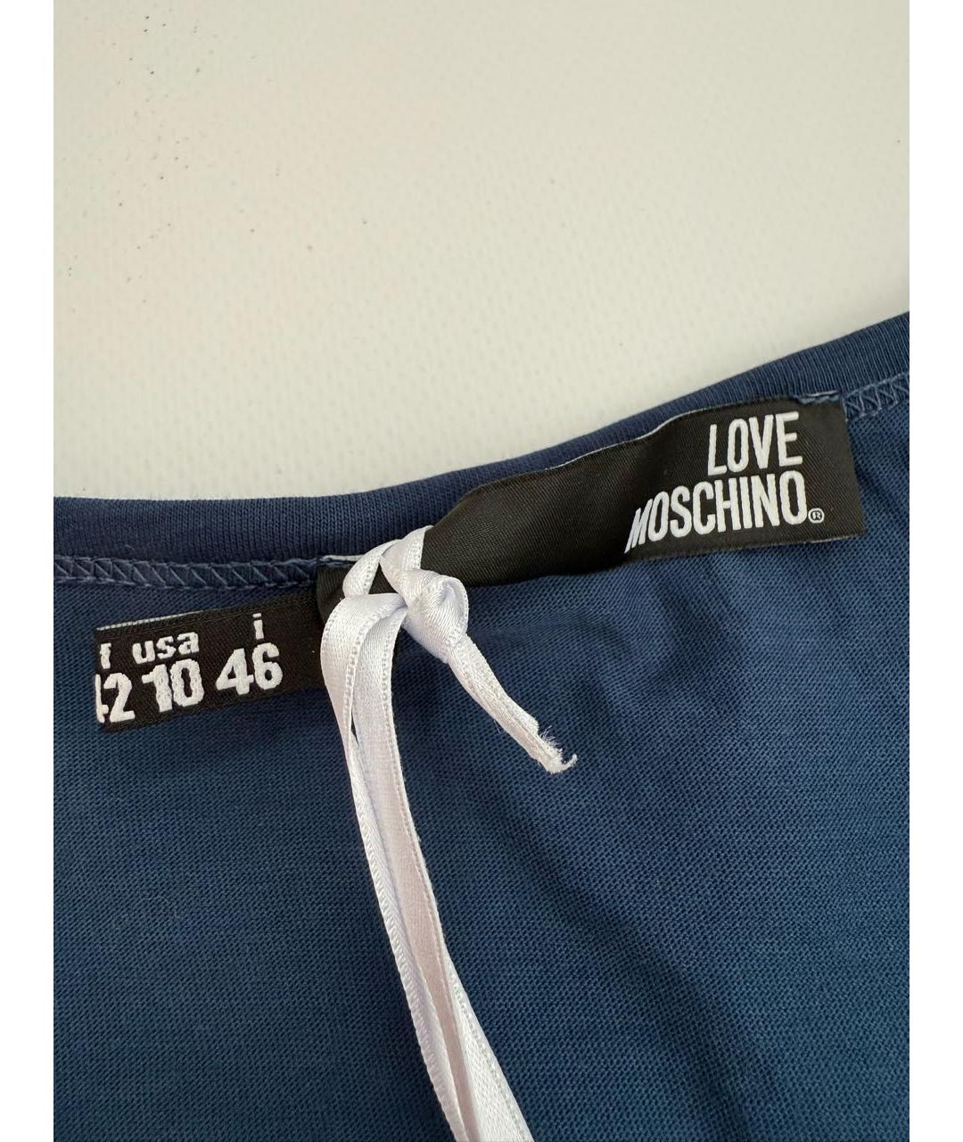 LOVE MOSCHINO Мульти хлопковое повседневное платье, фото 3