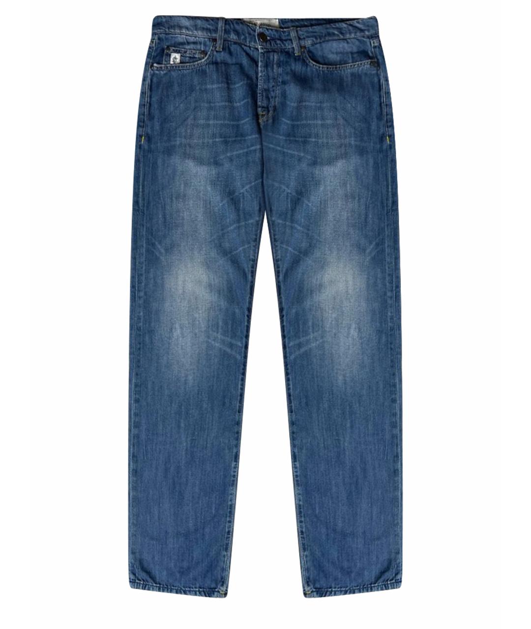 CP COMPANY Синие хлопко-леновые прямые джинсы, фото 1