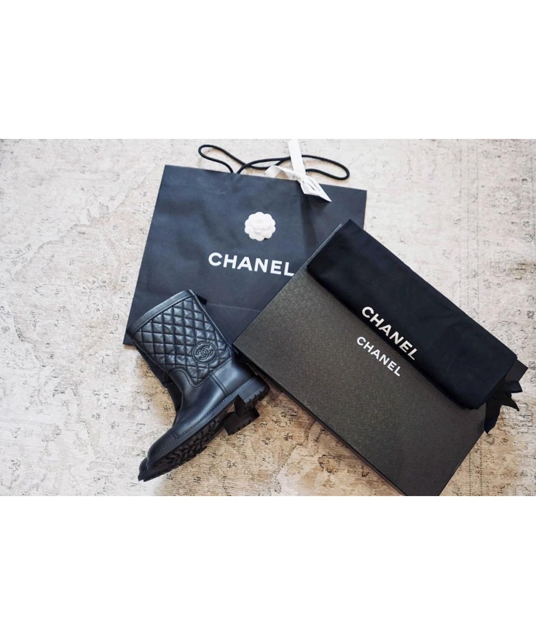 CHANEL Коричневые кожаные полусапоги, фото 2
