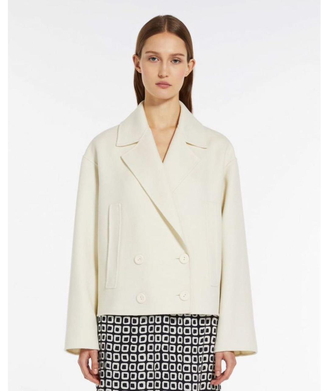 MAX MARA Белое кашемировое пальто, фото 5