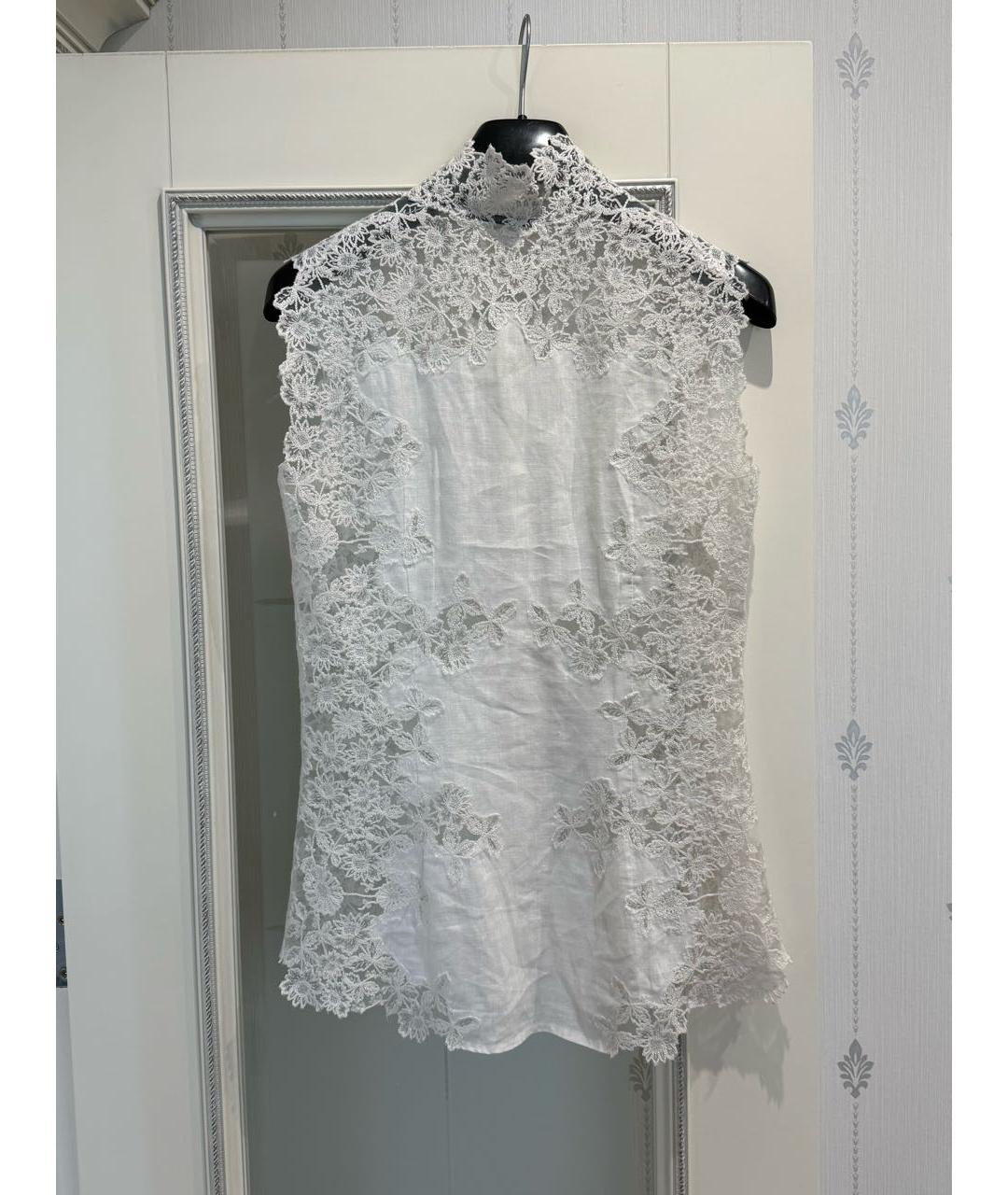 ERMANNO SCERVINO Белая льняная рубашка, фото 4