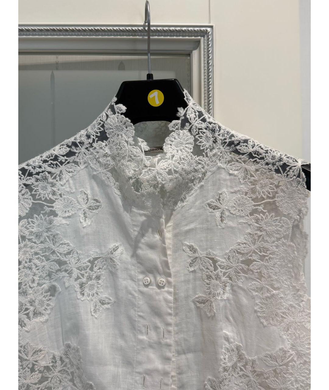 ERMANNO SCERVINO Белая льняная рубашка, фото 2