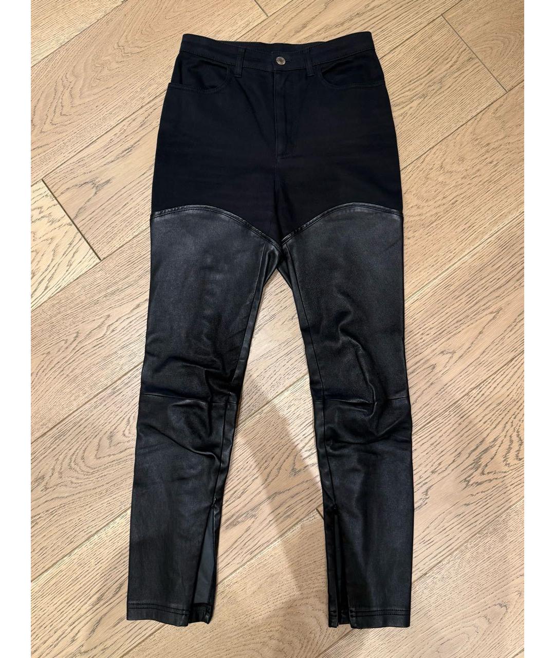 GIVENCHY Черные кожаные брюки узкие, фото 5
