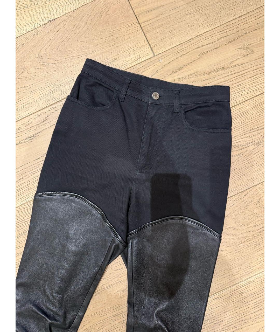 GIVENCHY Черные кожаные брюки узкие, фото 2