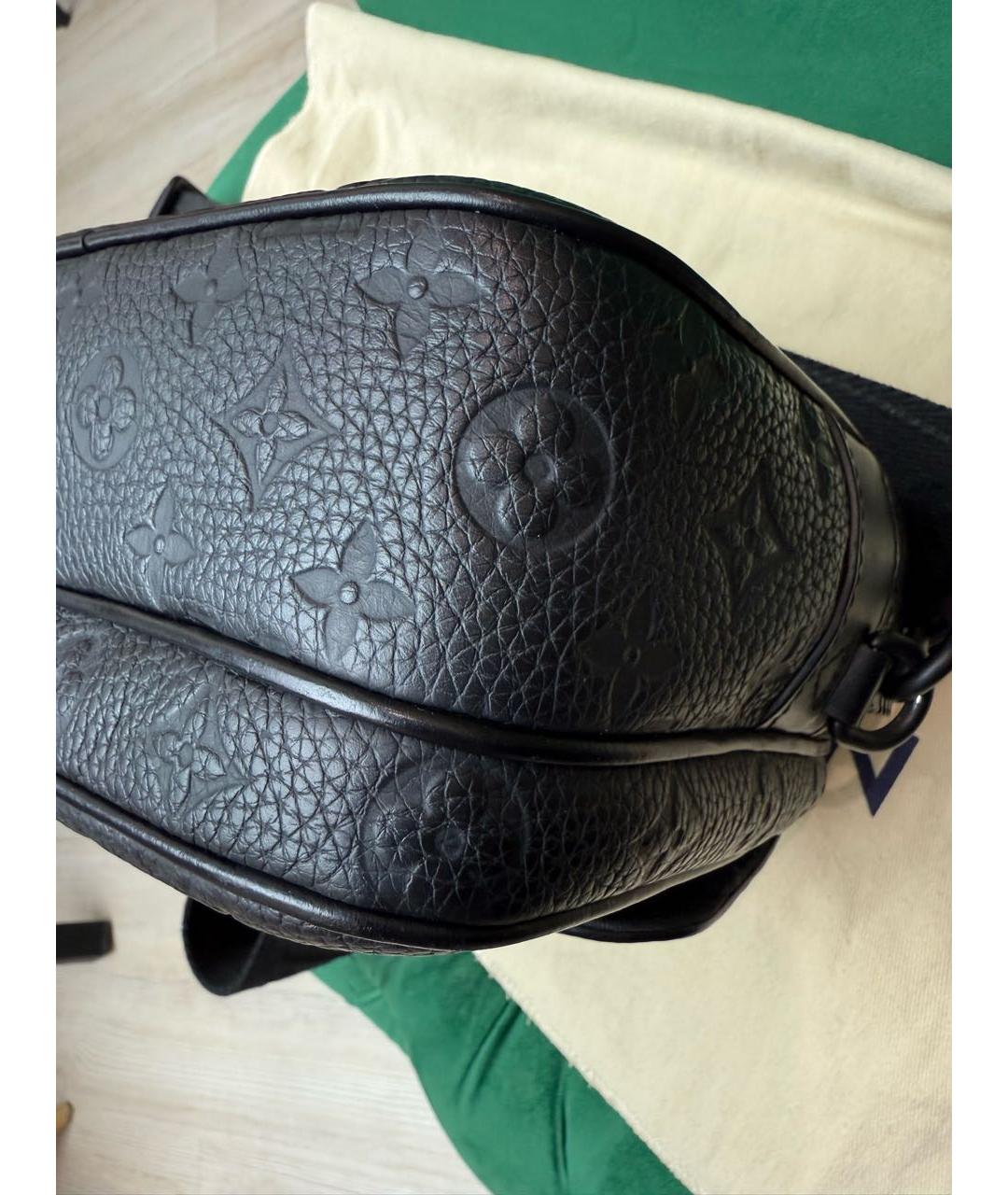 LOUIS VUITTON Черная кожаная сумка на плечо, фото 7