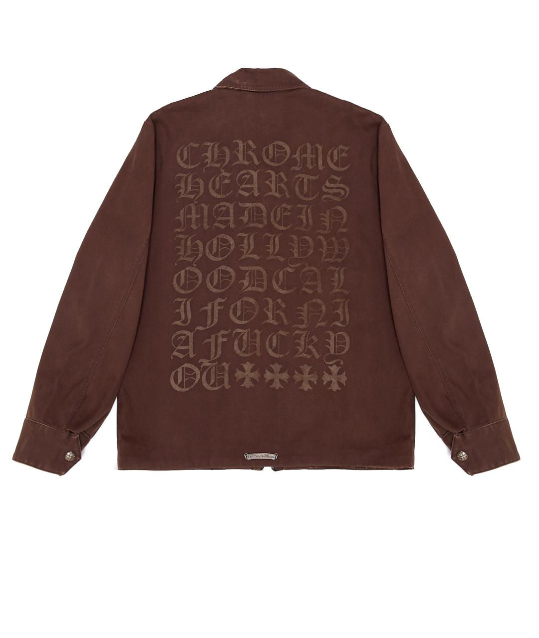 CHROME HEARTS Коричневая хлопковая куртка, фото 2