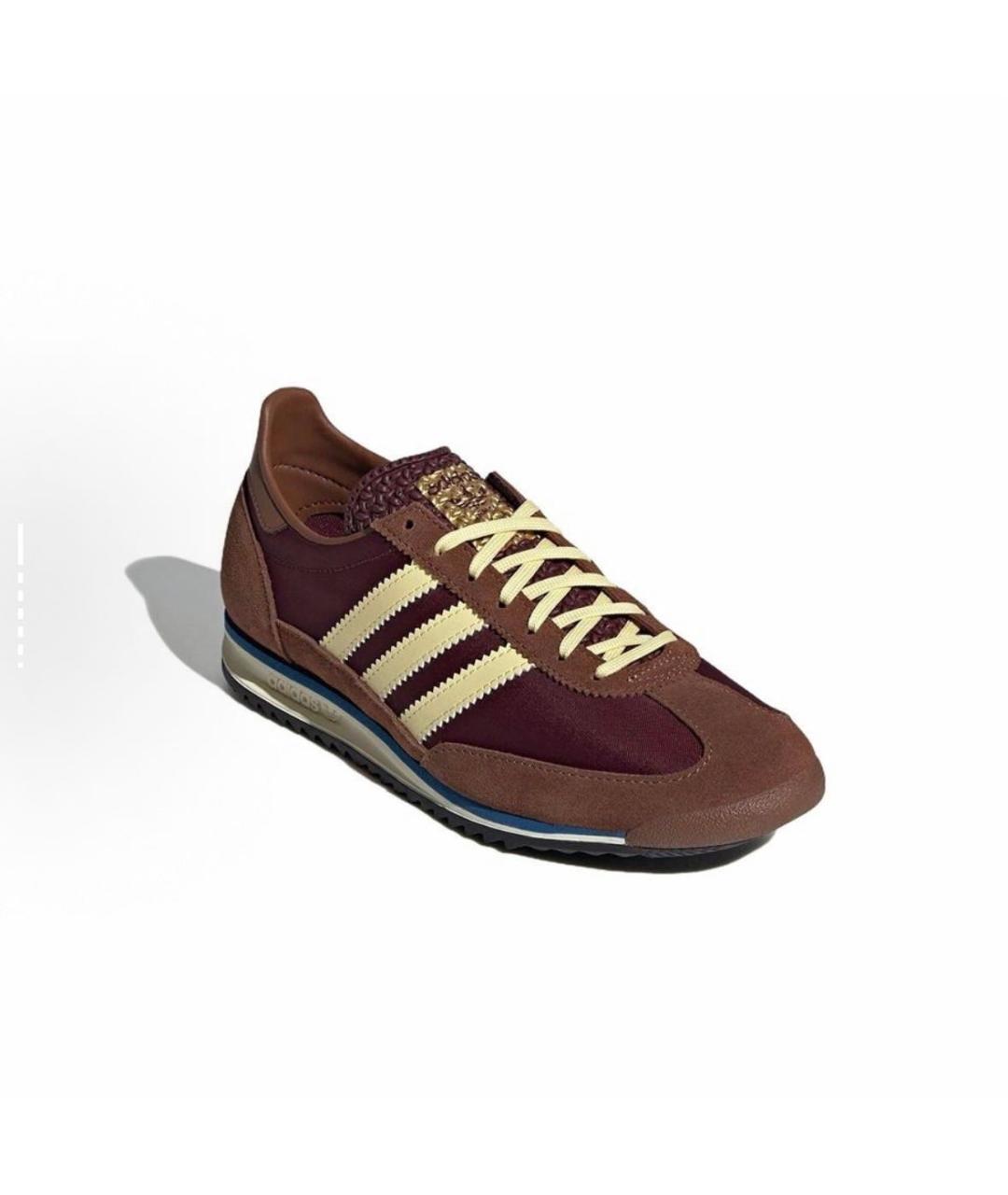 ADIDAS Бордовые текстильные кроссовки, фото 3