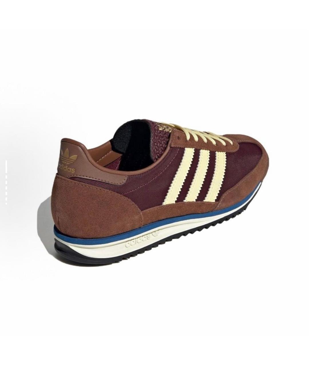 ADIDAS Бордовые текстильные кроссовки, фото 4