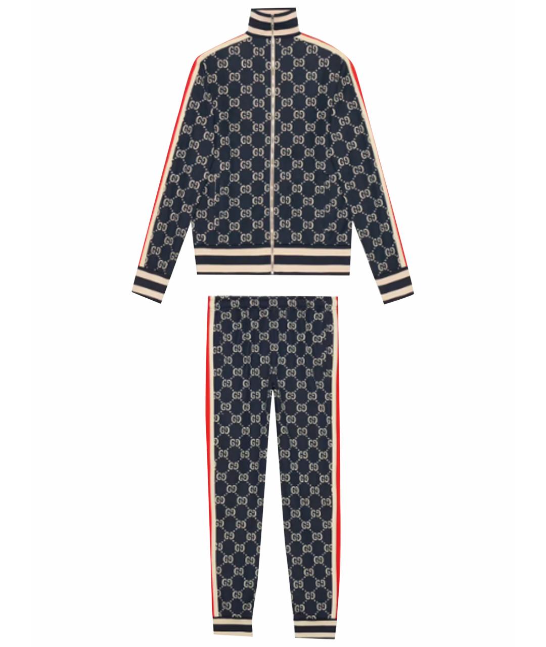 GUCCI Синий повседневный костюм, фото 1