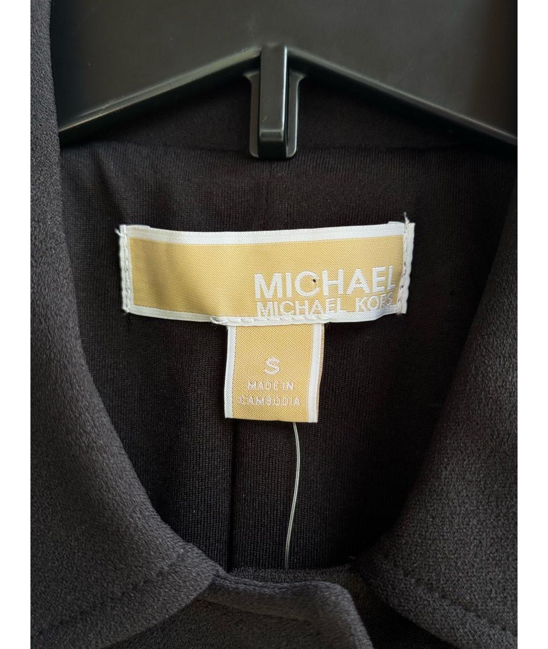 MICHAEL KORS Черный полиэстеровый жакет/пиджак, фото 4