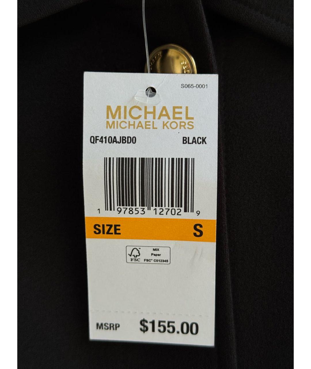 MICHAEL KORS Черный полиэстеровый жакет/пиджак, фото 5