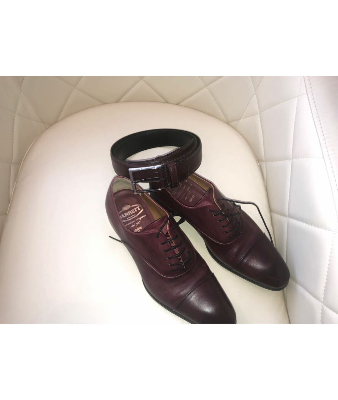 BARRETT Бордовые кожаные туфли, фото 2