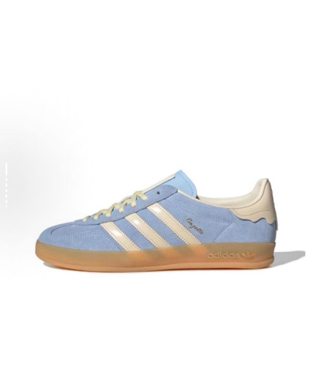 ADIDAS Голубые замшевые кеды, фото 5