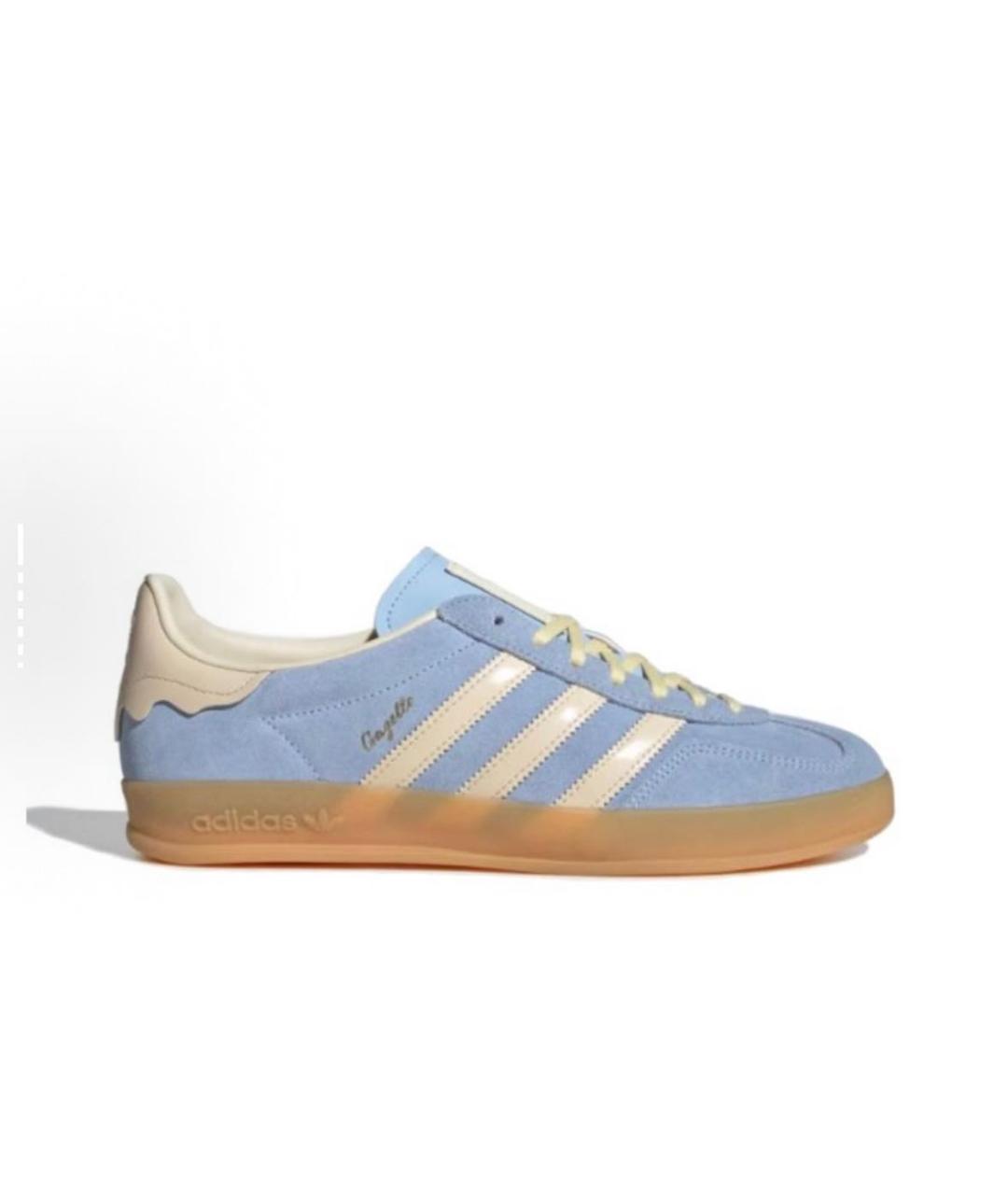 ADIDAS Голубые замшевые кеды, фото 2