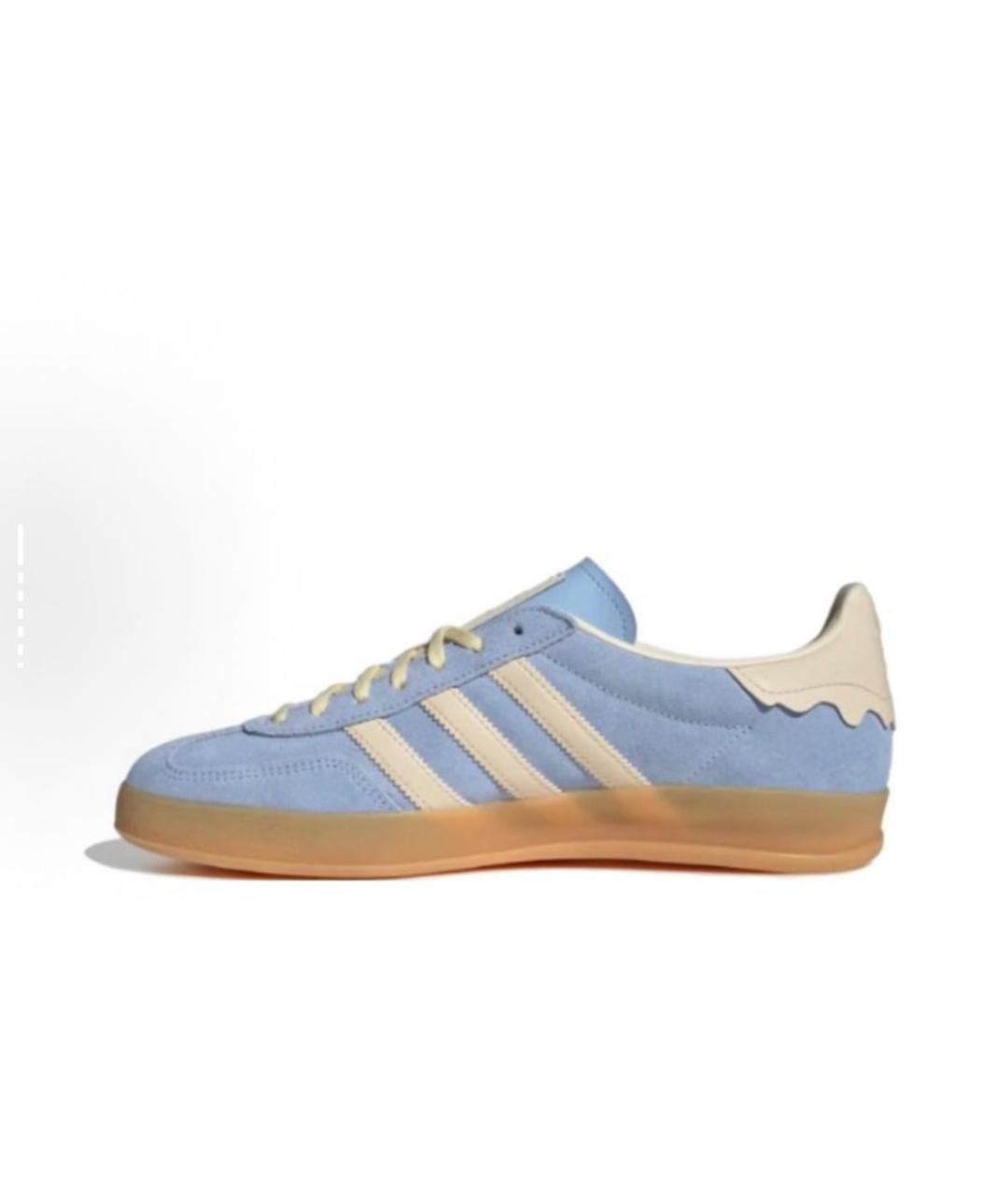 ADIDAS Голубые замшевые кеды, фото 3