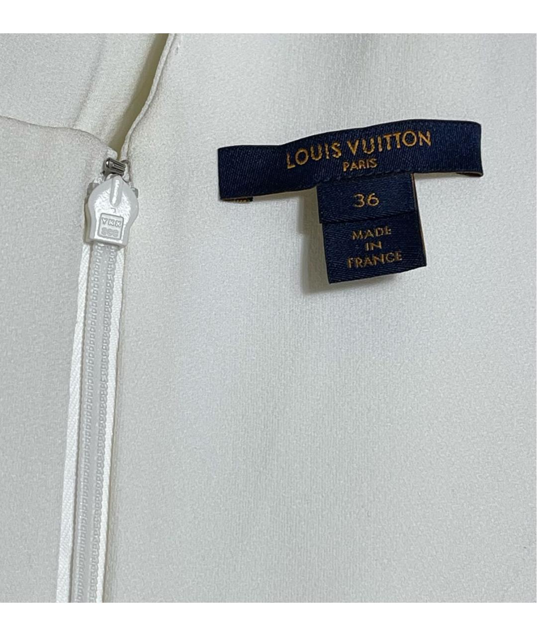 LOUIS VUITTON Белое шелковое вечернее платье, фото 3