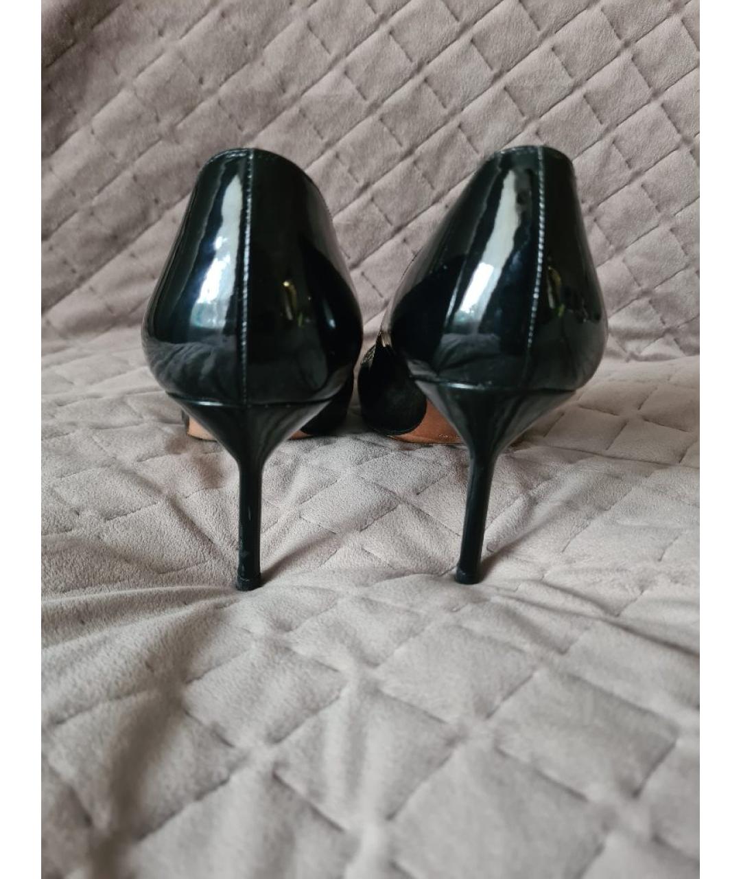MANOLO BLAHNIK Черные туфли из лакированной кожи, фото 3